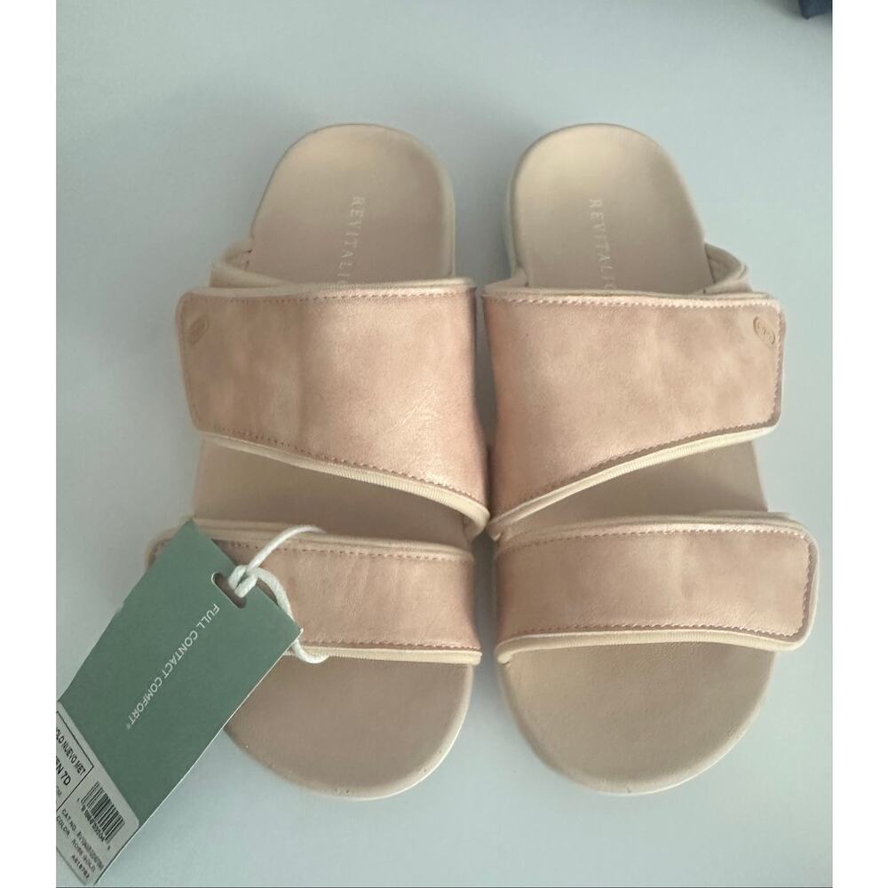 Revitalign Orthotic Slide Sandals - Kholo Nuevo Metallic Rose Gold NWT Size7D - Picture 2 of 9